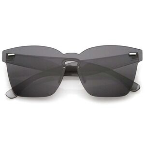 Rimless Sunglasses Women Men Fashion Trendy Square Sun Glasses Black Lens Lentes